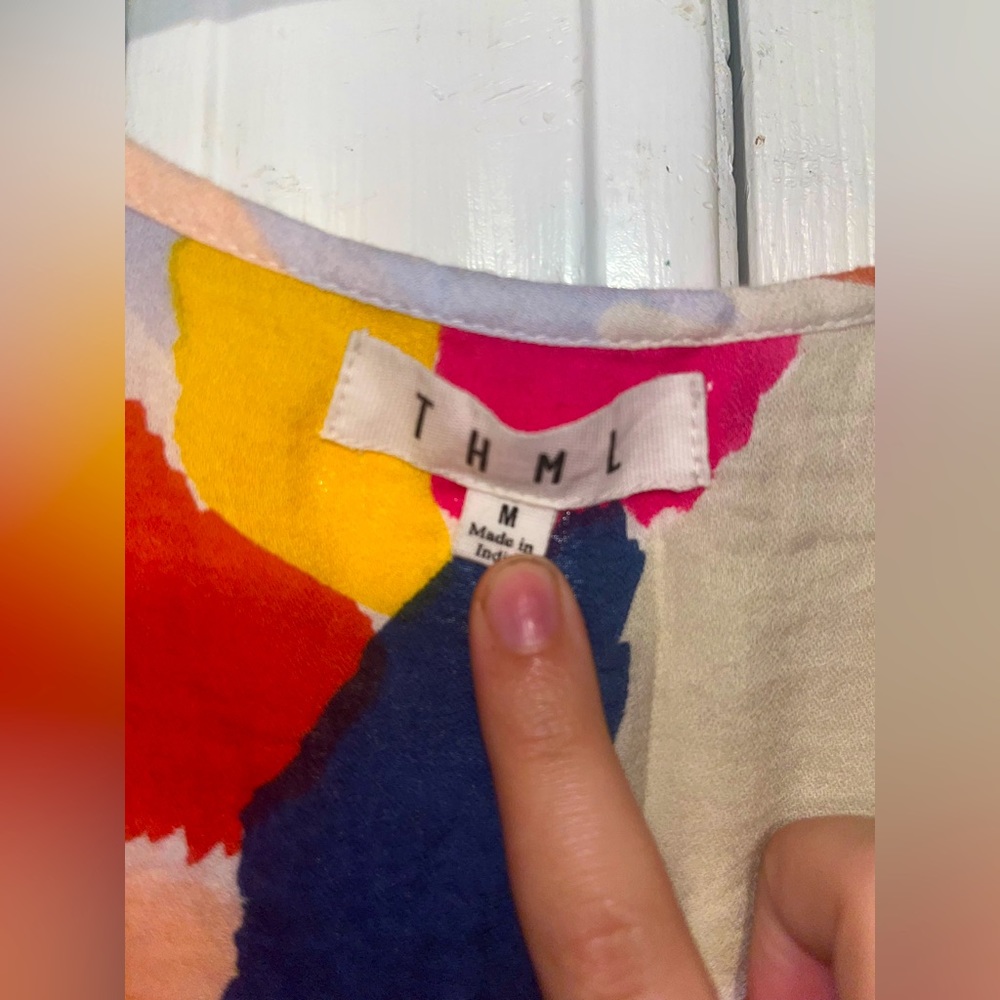 Thml Multi-Colored Blouse, Size Medium - image 3